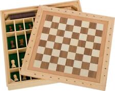 Schach mit Figuren, Nr. 122B aus Holz, Schachspiel 30x30x2,5 cm