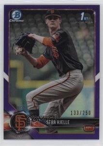 2018 Bowman Draft Chrome Purple Refractor /250 Sean Hjelle #BDC-139