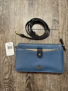 NWT Coach Noa Colorblocked Leather Crossbody Lake Multi RARE - Imagen 1 de 11