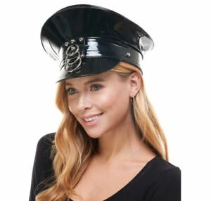 Steampunk Hat Black Halloween Costume Hat Sexy Police Costume Cap Hats Gothic