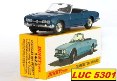 PEUGEOT 504 CABRIOLET BLEUE #1423 N°78 SÉRIE 1 DE 2014 PAR DINKY TOYS / ATLAS - Photo 1/4
