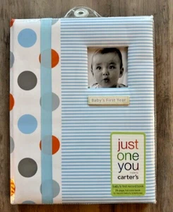 NUOVO Carter’s Baby Boy Baby Book Blu Primo Anno Album Ricordi - Foto 1 di 8