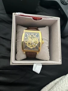 Charles-Hubert Paris 3888-B Mens Stainless Steel Skeleton Dial Automatic Watch - Picture 1 of 4