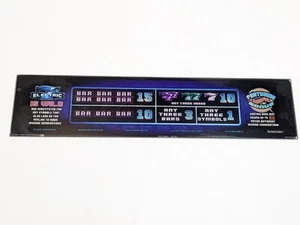 Slot Machine Glass Panel ELECTRIC 7'S Replacement or Display Piece 18" x 4" - Picture 1 of 3
