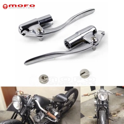 Custom 1'' Handlebar Inverted Control Hand Brake Lever For Harley Bobber Chopper - Imagem 1 de 4