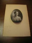 Vintage Woman's Portrait Photo 10 x 6 3/4" in folio As/Is Condition See Photos