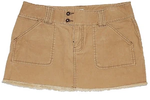 Falda Roxy SINCLAIR MINI Beige Pana Camello Bolsillos Frontales Surf Junior - Imagen 1 de 1