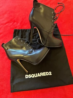 Stivaletti neri in pelle, da donna, tg 39, Dsquared2 - Imagen 1 de 4