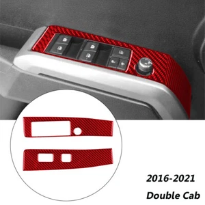 Carbon fiber Interior Front Door Control Trim For Toyota Tacoma 2016-2021   - Picture 1 of 10