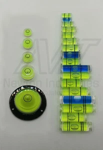 Bubble Level Assortments 5pc 13pc 22pc - Spirit Cylindrical Vial & Bullseye NEW - Picture 1 of 6