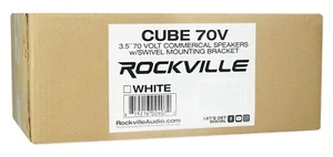 Par de Altavoces Cube by Rockville 3.5" Blanco Comercial 70v Giratorios Montaje en Pared - Imagen 1 de 11