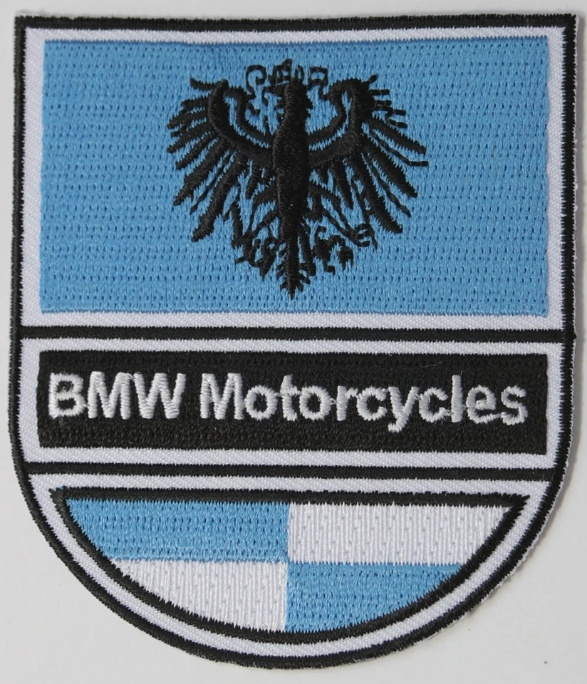 BMW Motorcycle Patch, Light Blue, Eagle, Bikers, Motorbikes, Iron on