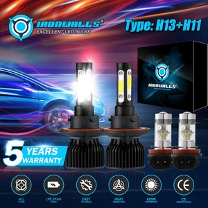 For Nissan Sentra 2004-2012 LED Headlight Hi/Lo Beam + Fog Light Bulbs Combo Kit - Picture 1 of 12