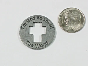 Per Dio Così Amato Il Mondo Giovanni 3:16 Gettone Religioso Vintage - Foto 1 di 2