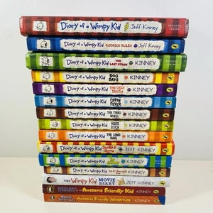 15 Lot Jeff Kinney Diary of a Wimpy Kid Series & Awesome Friendly Kid Series - Picture 1 of 18