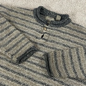 Vintage Mens XL Sweater Roll Neck Wool Fisherman Grandpa Outdoor Grunge AA16 - Picture 1 of 9