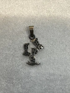 Colgante pequeño cactus de plata de ley vintage - México T31-93 F22 - Imagen 1 de 8