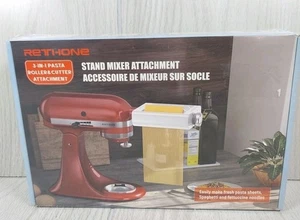 NEW Rethone 3-in-1 Pasta Roller & Cutter for Kitchen Aid Stand Mixer Attachment - Picture 1 of 7
