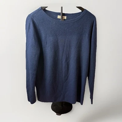 Suéter Pullover Azul Dressbarn Para Mujer Talla L Tejido Manga Larga Informal Foto 1 de 3