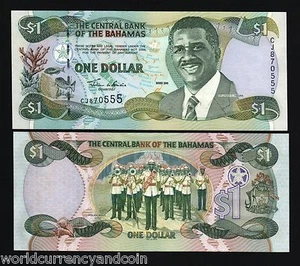 BAHAMAS 1 DOLLAR P-69 2001 x 100 Pcs Lot BUNDLE POLICE BAND UNC MONEY PACK NOTE - Picture 1 of 3
