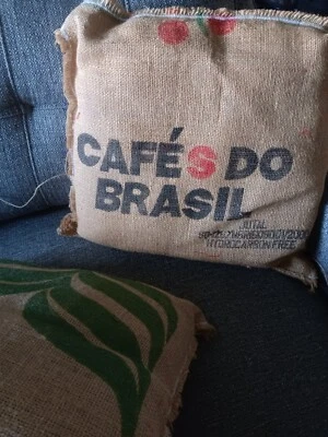 Handmade Burlap Pillow 2 Pack - Image 1 of 4