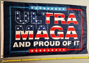 DONALD TRUMP FLAG SPEDIZIONE GRATUITA USA Ultra Maga Orgogliosa B Insegna Repubblicana Desantis 3x5' - Foto 1 di 1