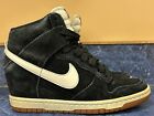Womens Nike Dunk Sky Hi Suede Wedge Trainers Size 6.5 US Or UK 4 Black & White.