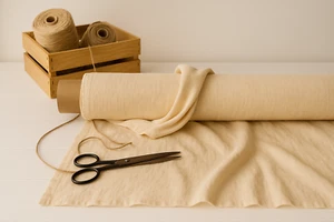 Banana Mania Linen Blend Fabric by the Yard – Perfect for Fashion & Home Décor - Picture 1 of 10