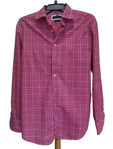 Kent & Curwen UK Men’s Tailored Fit Long Sleeve Plaid Shirt Size Large MRSP $195 - Picture 1 of 20