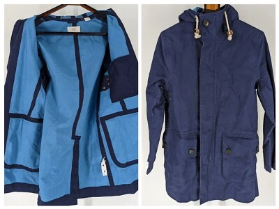 Jack Spade New YorkBonded Seam Rain Resistant Trench Hood Jacket Blue Wax Cotton - Image 1 of 4