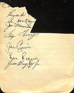1938 Boston Red Sox Multi Signed 5x6 Cut Cronin/Vosmick/McCain/Rogers187849 - Picture 1 of 1