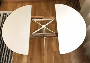 Eames Herman Miller Knoll Style Expandable Dining Table MCM Laminate Wood Iron - Picture 1 of 24