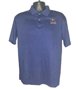 Vintage 80s NFL Chicago Bears Single Stitch Polo Shirt L Embroidered Helmet - Picture 1 of 9