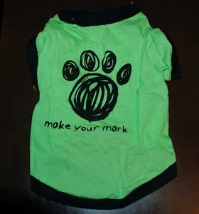 Nuevo con etiquetas Camisa Verde Droolingdog 18" Alrededor de la Pata Haz Tu Marca Recorte Negro - Imagen 1 de 5