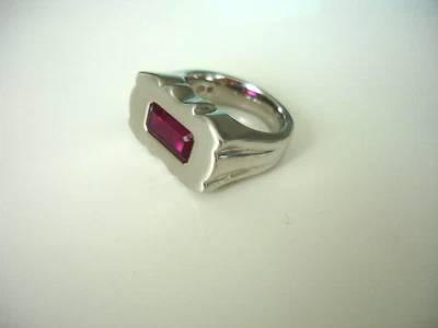 Pierre Lang  Ring Gr. 6 ( 17 mm)  RH matt Zirkonia weinrot - Bild 1 von 4