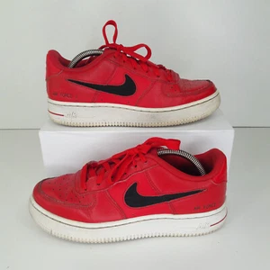 Nike Air Girls Trainers UK 5 UER 38 Air Force One AF1 07 University Red Junior - Picture 1 of 12