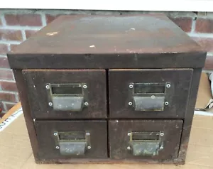 More details for vintage 4 drawer metal filing cabinet for restoration crusader 