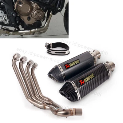 Sistema de escape tubo de cabezal deslizable CB650R/F CB650F/R para Honda CBR650R/F CB650F/R 2014-2023 Foto 1 de 4
