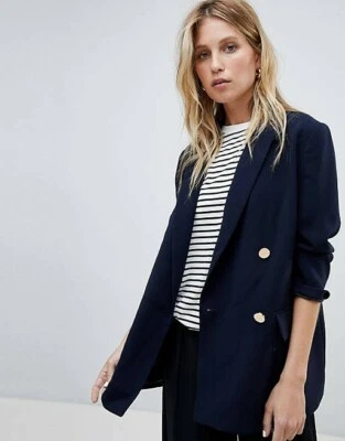 Blazer Whistles Azul Marino Doble Pecho S Gran Tamaño Náutico Idea de Regalo Foto 1 de 4