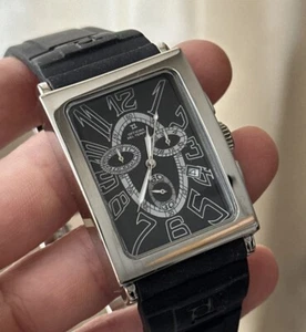 Officina Del Tempo Watch Italian Chronograph On Rubber Strap New Battery - Picture 1 of 12