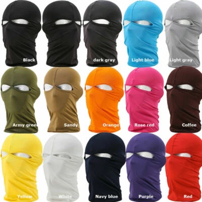 Máscara facial de pasamontañas delgada protección UV esquí capucha solar máscaras tácticas para hombres mujeres Foto 1 de 4