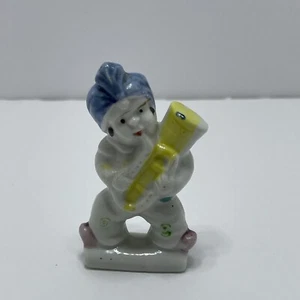 Vintage Figur Miniatur Musiker Japan Waldhorn Tuba Turban Keramik EUC - Bild 1 von 7