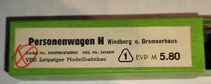 PIKO - VEB Leipzig Modellbahnbau Pers.W. Windberg Art: 5454500/473/0005 OVP - Picture 1 of 7