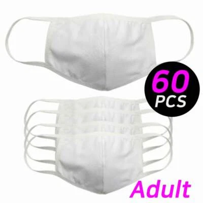 Máscara de algodón KOOKAY 3D Premium BLANCA hecha en Corea 60 piezas para adultos prevenir el resfriado  Foto 1 de 4