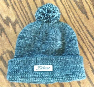 Titleist Golf Winter Golf Blue Hat Beanie Pom Beanie Unisex - Picture 1 of 4