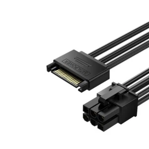 Sata15pin to 6Pin Male Connectors Cable for GPU Power Supply Cable 7.87in - Picture 1 of 14