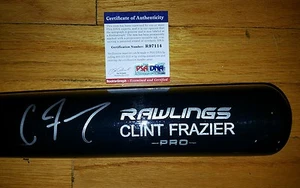 CLINT FRAZIER NY Yankees Autographed Signed Rawlings OML Bat Auth by PSA/ DNA  - Picture 1 of 6