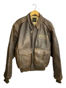 Avirex Flight Jacket/S/Leather/Brw/Plain 2918 - Picture 1 of 6