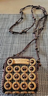 Bolsa tiracolo minúscula feita à mão cortiça estilo boho exclusivo Punta Cana - Imagem 1 de 4