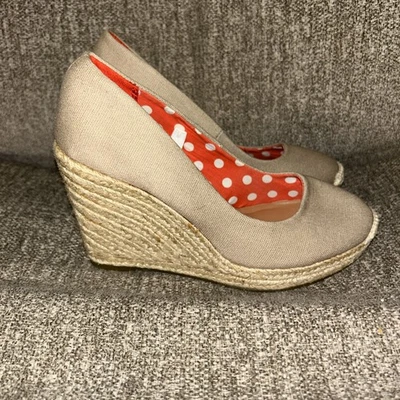 Mujer Merona Cuña Marguerite Beige Lona Neutra Talla 5.5 Foto 1 de 4